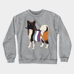 Pride Doggos: Asexual Akita Crewneck Sweatshirt